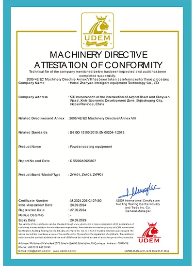 CE Compliance Certificate